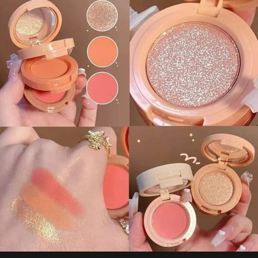 3-in-1 Multi-Layer Blush & Highlighter Compact